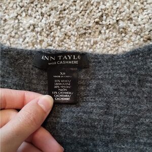 Ann Taylor Charcoal Cashmere Blend Top